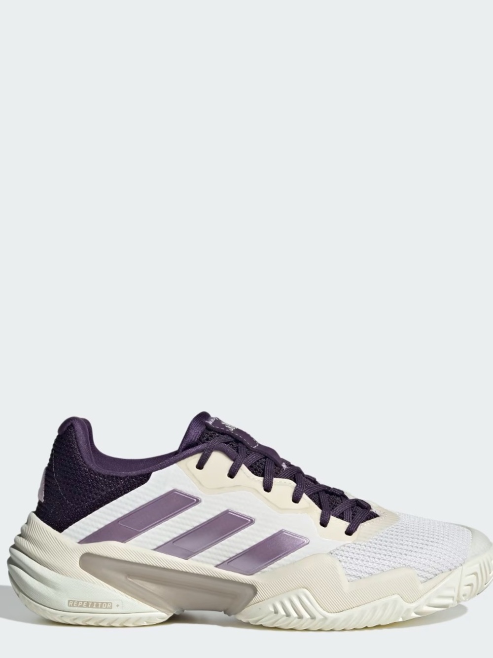 new women's 7 Adidas barricade 13 tennis/pickleball shoe powder plum JR7814